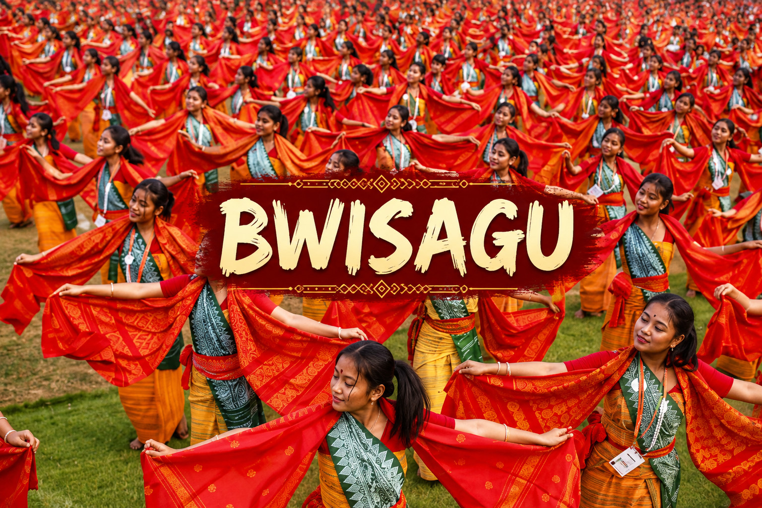 Traditional Bodo Bagurumba dance performance during Bwisagu festival celebration