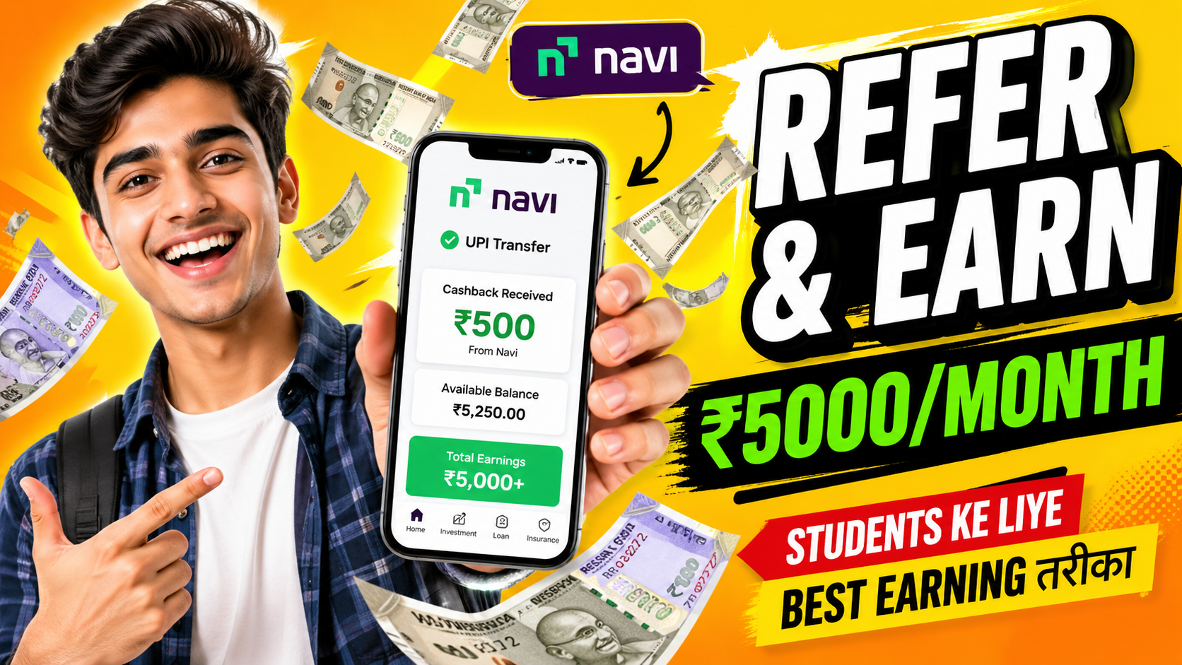 Navi App Referral Program 2026: Earn ₹5000/month | Refer and Earn Apps India